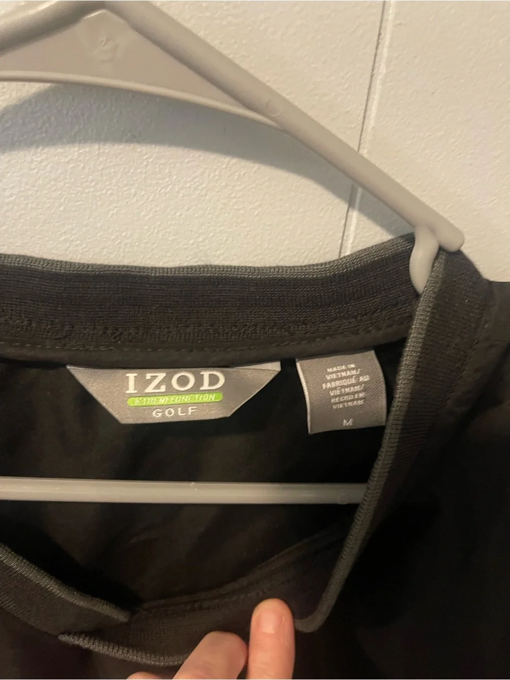 Izod Black Golf V-Neck Shirt